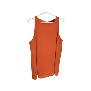 Zac & Rachel Women's Orange Sleeveless Tunic Top Size L